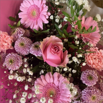 Cherry Blossom - A vibrant pink handtied simply stunning just like it’s inspiration - The Cherry Blossom Tree. Same day flower delivery by local florists - and the Cherry Blossom is a stunning choice.