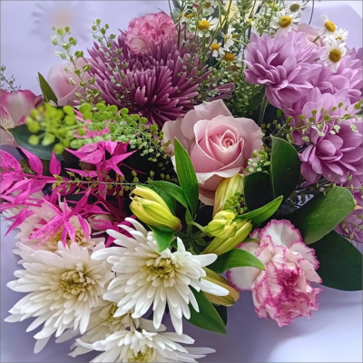 Nature's Choice - Show your love in the best possible way with this gorgeous hand-tied bouquet featuring a fabulous selection of flowers